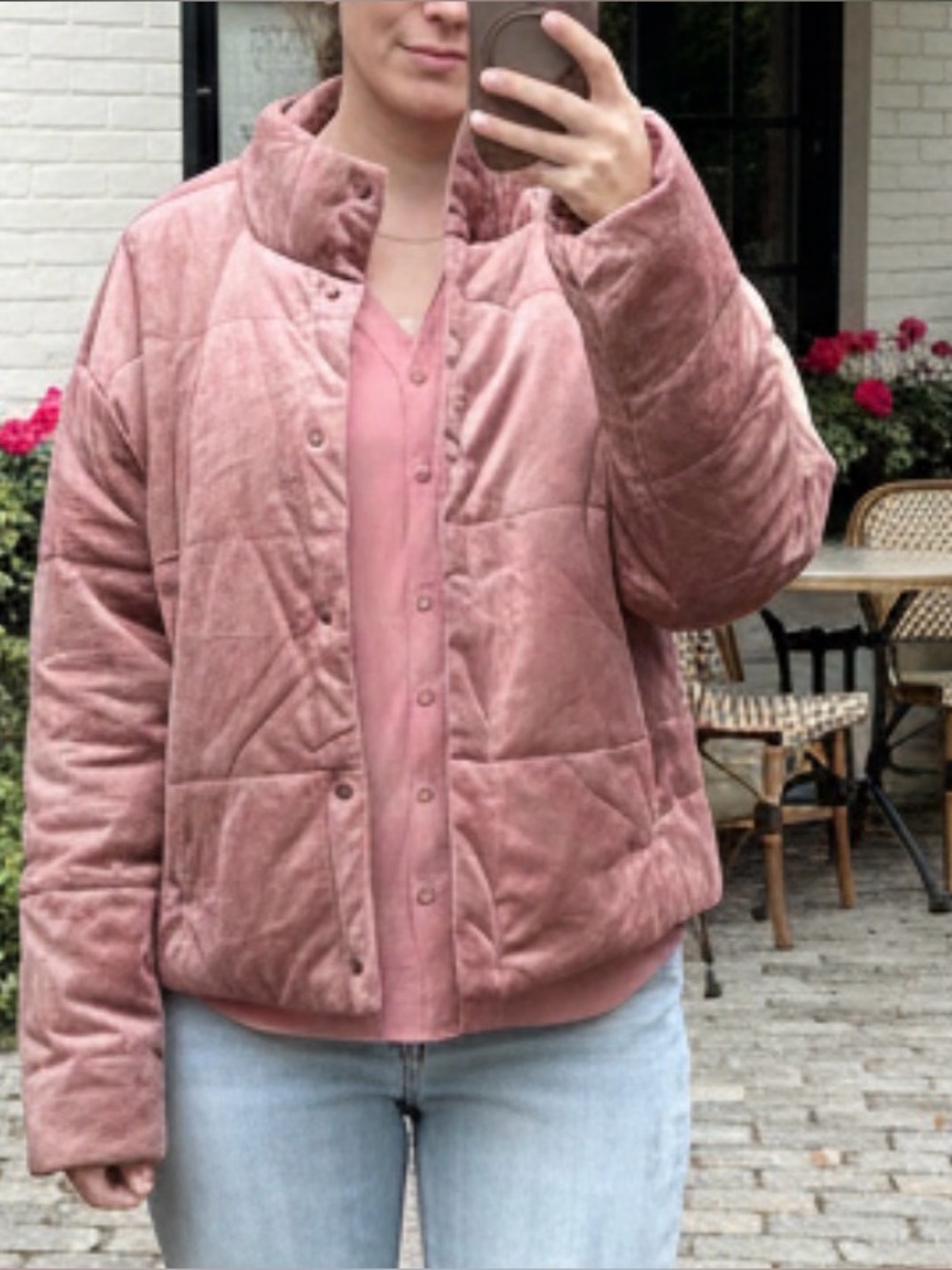 Dusty Rose puffer Jacket